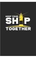 Keep your ship together: 6x9 Lighthouse - grid - squared paper - notebook - notes