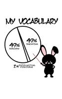 Notebook: Sarcasm Hare Swear Vocabulary Gift 120 Pages, 6X9 Inches, Lined / Ruled