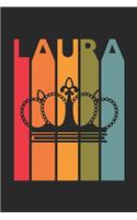Laura: Vintage Custom Personalized Lined Name Notebook, Diary, Journal - Retro Birthday, Christmas Gifts for Daughter, Niece, Sister, Mom, Mother: Medium C