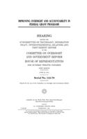 Improving oversight and accountability in federal grant programs