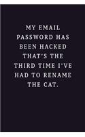 My Email Password Has Been Hacked That' The Third Time I've Had To Rename The Cat