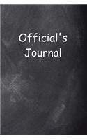 Official's Journal Chalkboard Design