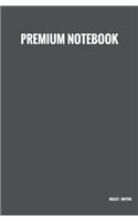 Premium Notebook - Bullet / Dotted: Silver, Classic Notebook Bullet Journal, 102 Pages, to Write In, 5.25 X 8 (Professional Binding)
