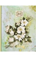 2019 Planner; Roses White