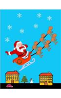 Dabbing Santa Claus T Rex Dinosaurs Christmas Notebook Journal 150 Page College Ruled Pages 8.5 X 11