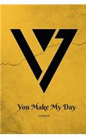 You Make My Day Notebook for Seventeen Kpop Fans: College Ruled School Journal for Boys and Girls
