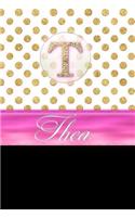 Thea: Personalized Lined Journal Diary Notebook 150 Pages, 6 X 9 (15.24 X 22.86 CM), Durable Soft Cover