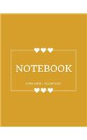 Notebook Extra Large: Yellow Gold: Notebook 8.5 X 11: Notebook 400 Pages