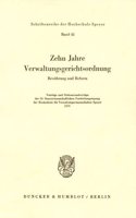 Zehn Jahre Verwaltungsgerichtsordnung