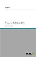 Formen der Textinterpretation