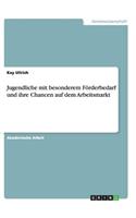 Jugendliche mit besonderem Förderbedarf und ihre Chancen auf dem Arbeitsmarkt