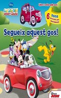 La casa d'en Mickey Mouse. Segueix aquest gos!. Llibre i cotxe amb sons: 6 sons activats per moviment!