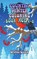 Country Winter Coloring Book Age 4-8