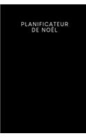 Planificateur de Noël: Carnet à points pour planifier vos menus de Noël et de vacances - Design: Noir
