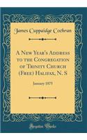 A New Year's Address to the Congregation of Trinity Church (Free) Halifax, N. S: January 1875 (Classic Reprint)