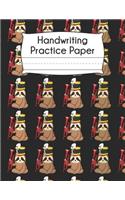 Handwriting Practice Paper: Sloth Marching Band Trumpet Pattern Blank Dotted Writing Sheets Notebook For Preschool Kindergarten 1st 2nd & 3rd Grade 120 Pages