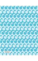 Lined Notebook Journal Medium Blue Waves: (8.5x11 Lined 001-150)