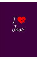 I love Jose: Notebook / Journal / Diary - 6 x 9 inches (15,24 x 22,86 cm), 150 pages. For everyone who's in love with Jose.