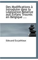Des Modifications a Introduire Dans La Legislation Relative Aux Enfans Trouves En Belgique ...
