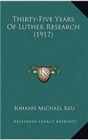 Thirty-Five Years Of Luther Research (1917)