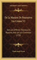 De La Maniere De Poursuivre Les Crimes V2