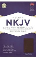 NKJV Large Print Personal Size Reference Bible, Brown