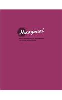 Hexagonal Grid/Graph Paper Notebook, 160 Pages, Plum Cover