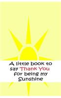 little book to say thank you for being my sunshine