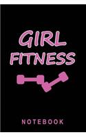 Girl fitness Notebook: black Lined notebook Journal to Write Simple and elegant. 120 pages, high quality cover and (6 x 9) inches in size, for Girl and women fitness