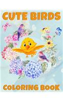Cute Birds Coloring Book