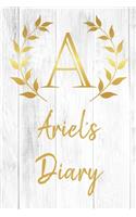 Ariel's Diary: Personalized Diary for Ariel / Journal / Notebook - A Monogram Initial & Name - Great Christmas or Birthday Gift