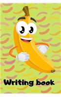 Writing book: journal and Writing book banana for kids age 3-12 years old,120 white paper lined for writing
