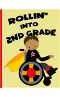 Rollin' into 2nd Grade: Afro Hair Boy in Wheelchair: Hand Writing Notebook