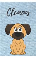 Personalisiertes Notizbuch - Hunde Clemens: DIN A5, 120 blanko Seiten