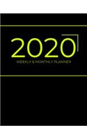 2020 Weekly & Monthly Planner: 1 Jan - 31 Dec 2020 - Weekly & Monthly 2020 Calendar (Priorities, Goals List) - Year Planner Daily Organizer Plan & Agenda Schedule Logbook(1 2020 Planner Book)