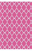 Pink Quatrefoil Pattern Lined Journal: 200 Page Lined Journal (6 X 9), for Notes, Memos, To-Do-Lists, Ideas, Home, School, Office