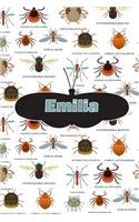 Emilia: Bug Insects Personalized Name Notebook Journal Diary Sketchbook with 120 Lined Pages 6x9