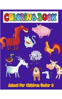 Animal Coloring Books for Children Under 3