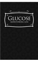 Glucose Monitoring Log: Blood Glucose Book, Diabetes Diary, Blood Glucose Tracking Sheet, Diabetic Meal Log, Black Cover