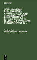 Berlin, Vom 1. Bis 4. August 1899