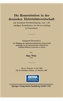 Die Konzentration in der deutschen Elektrizitätswirtschaft