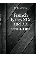 French lyrics XIX and XX centuries