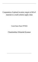 Computation of optimal inventory targets in bill-of-materials in a multi-echelon supply chain
