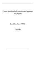Content control method, content control apparatus, and program