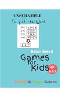 UnScramble To Find the word Games for Kids