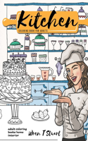 Kitchen Coloring Book For Adults, adult coloring books home interior