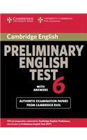 Cambridge Preliminary English Test 6 Student's Book with answers