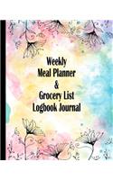 Weekly Meal Planner & Grocery List Logbook Journal