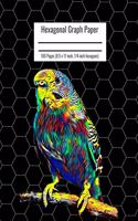 Hexagonal Graph Paper: Organic Chemistry & Biochemistry Notebook, Vibrant Parrot Bird Cover, 160 Pages (8.5 x 11 inch, 1/4 inch hexagons)