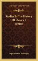 Studies In The History Of Ideas V1 (1918)